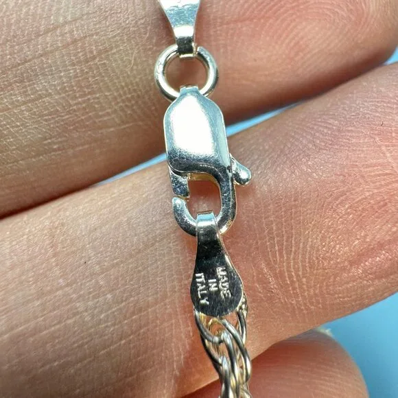 Milor Sterling Silver 925 Italy 2mm Thick Rope Chain 30 Long Lobster Claw
